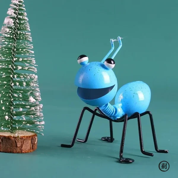 Metal Ants Garden Decoration, Fence Lawn Bedroom Living Room Hanging Wall Decoration, 3D Sculpture Ants Art Decoration Ornament 4