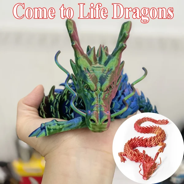 Giant 23.62" 3D Dragon Figurine - Perfect for Desk, Car & Office Decor | Ideal Gift for Christmas, Thanksgiving & Valentine's 1