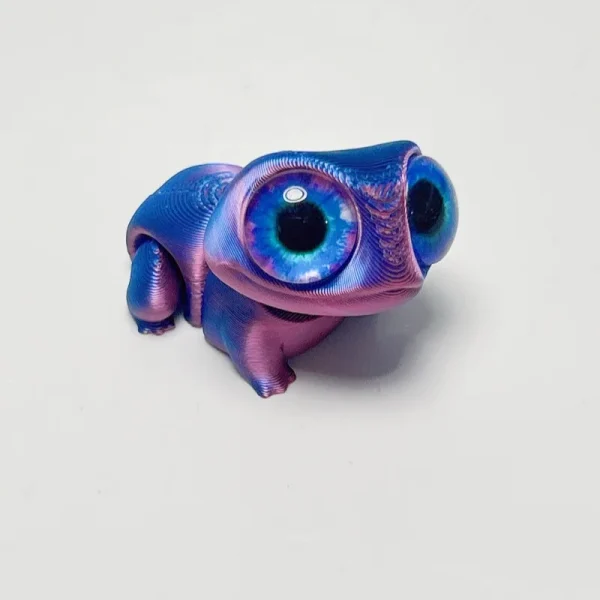 3D Printing Cute Big-eyed Frog Figurines Desktop Decoration Ornaments Joint Simulation Eye Mini Frog Miniatures Toy  Animal Gift 5