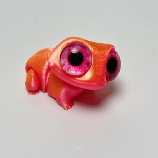 3D Printing Cute Big-eyed Frog Figurines Desktop Decoration Ornaments Joint Simulation Eye Mini Frog Miniatures Toy  Animal Gift 6