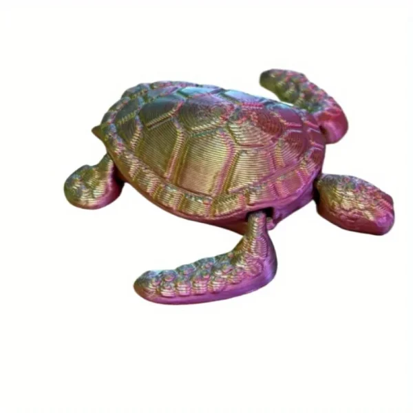 Flexible 3D Printed Turtle Figurine Colorful Movable Sculpture Creative Transform Toy for Christmas Gift Aquarium Office Desk 6
