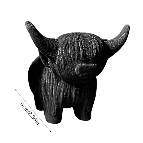 Highland Cow Figurine Highland Cow Sculpture Scottish Highland Cow Toy 3D Printed Artifact Cow Figurines Home Decor Calf Toy Cow 6