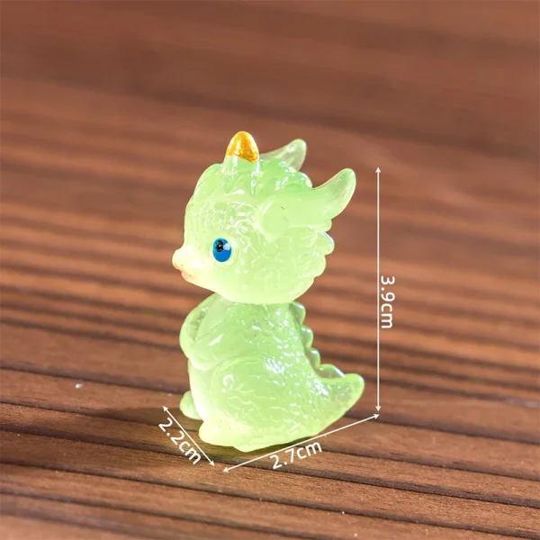 Mini Luminous Zodiac Dragon Figurine Simulation Loong Ornament Micro Landscape Car Interior Home Desktop Decoration 5