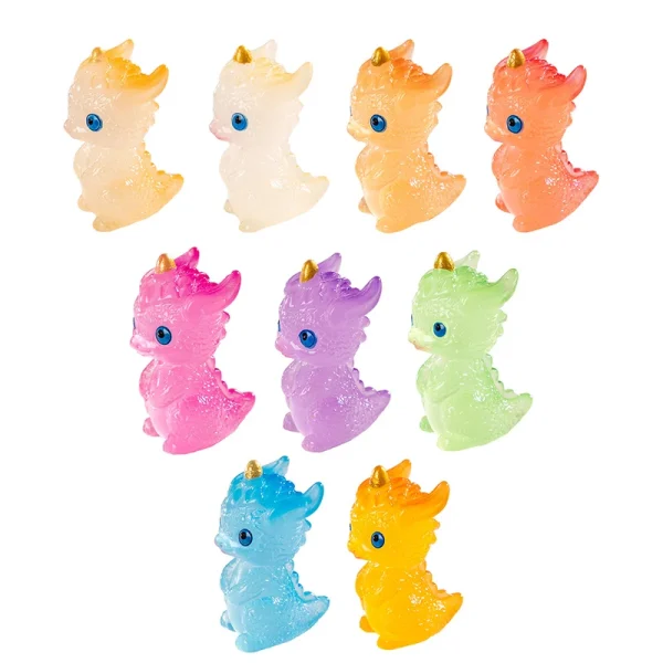 Mini Luminous Zodiac Dragon Figurine Simulation Loong Ornament Micro Landscape Car Interior Home Desktop Decoration 6