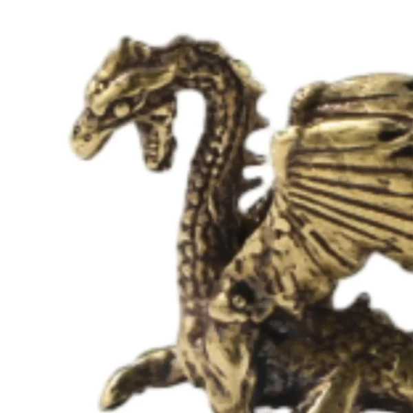 Brass Pterosaur Dragon Ornament Flying Dragon Sculpture Small Tea Pet Miniatures Figurines for Car Bookcase Desktop Tea Room 5