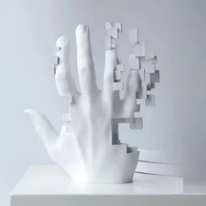 Aesthetic Mosaic Hand Figures Nordic Resin Palm Statue Modern Figurine Sculpture Luxury Livingroom Decoration Room Accessories 1