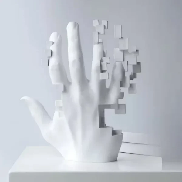 Aesthetic Mosaic Hand Figures Nordic Resin Palm Statue Modern Figurine Sculpture Luxury Livingroom Decoration Room Accessories 1