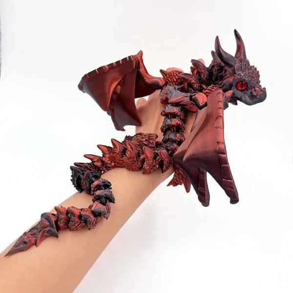 3D Printed Winged Carriage Dragon Figurine With Random Eyes Art Deco Resin Dragon Sculpture, Tabletop Animal Theme Deco 1PC 2025 5
