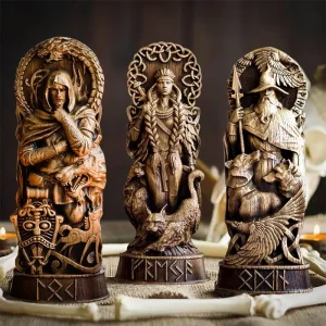 Nordic Gods Odin Statue Decoration Viking God Freya Sol Figurine Pantheon Altar Scandinavian Nordic Sculpture Desktop Decoration 1