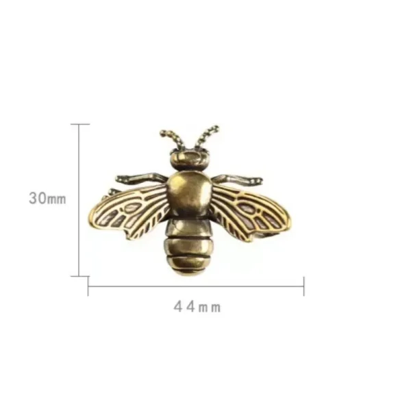 Solid Brass Insect Honeybee Figurines Miniatures Tea Pet Funny Beetle Crafts Collection Desktop Small Ornaments Home Decorations 6