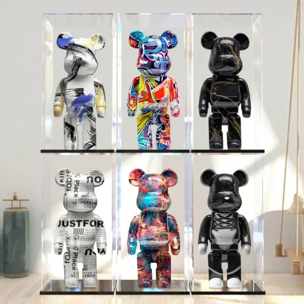 Bearbrick Statue Bear Statues and Sculptures Figure Ornaments Living Room Decor Christmas Decorations Figurines for Interior 1