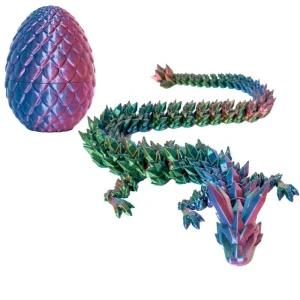 3D Printed Dragon Egg Dragon Model Holiday Gift Decorative Model Full Color Crystal Collection Sculpture Children's Toy Crafts 1