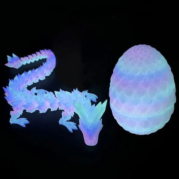 3D Printed Dragon Egg Dragon Model Holiday Gift Decorative Model Full Color Crystal Collection Sculpture Children's Toy Crafts 6