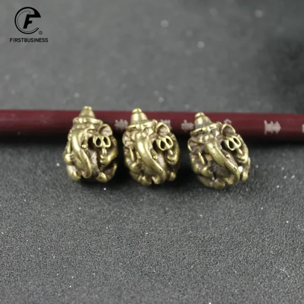 MINI Lord Ganesha Buddhas Statue Elephant God Sculptures Ganesh Figurines Pure Copper Home Garden Buddha Decoration Model Gift 3