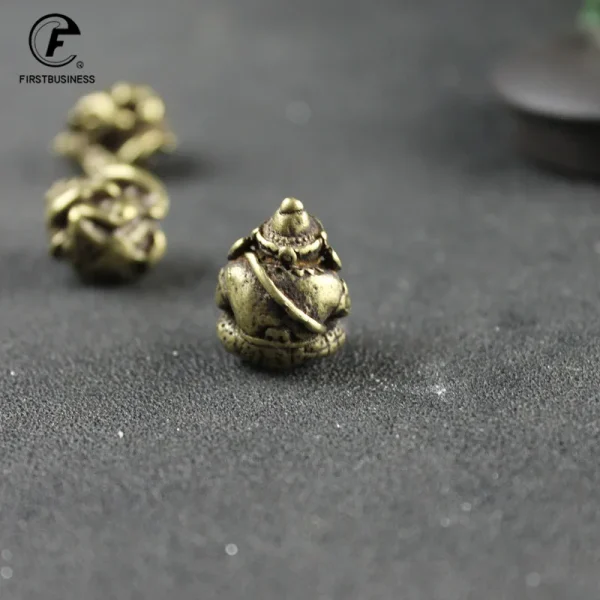MINI Lord Ganesha Buddhas Statue Elephant God Sculptures Ganesh Figurines Pure Copper Home Garden Buddha Decoration Model Gift 5