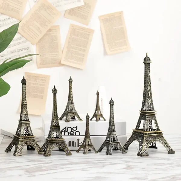 Paris Eiffel Tower Metal Crafts Home Decoration Accessories Figurine Statue Model Souvenir Home Interior Design Ornaments 1