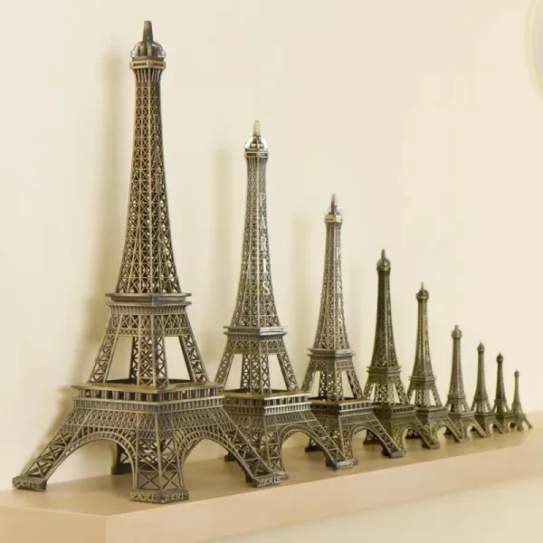 Paris Eiffel Tower Metal Crafts Home Decoration Accessories Figurine Statue Model Souvenir Home Interior Design Ornaments 6