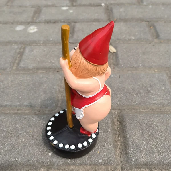 Creative Dancing Gnome Statue Resin Crafts Outdoor Garden Sculpture Decoration Art Spring Figurine for Garden Yard Patio Lawn 4