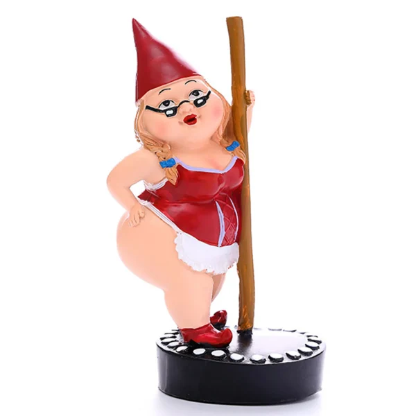 Creative Dancing Gnome Statue Resin Crafts Outdoor Garden Sculpture Decoration Art Spring Figurine for Garden Yard Patio Lawn 5