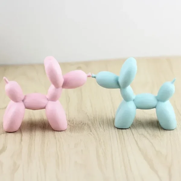 Mini Resin Crafts Sculpture Gift Cartoon Cute Balloon Dog Creative Sculpture Animal Figurines Model Toy Festival Decoration 5