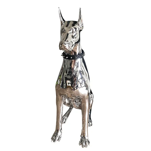 Home Decor Sculpture Doberman Dog Small Size Art Animal Statues Figurine Room Home Decoration Accessories Living Room Decoration 6