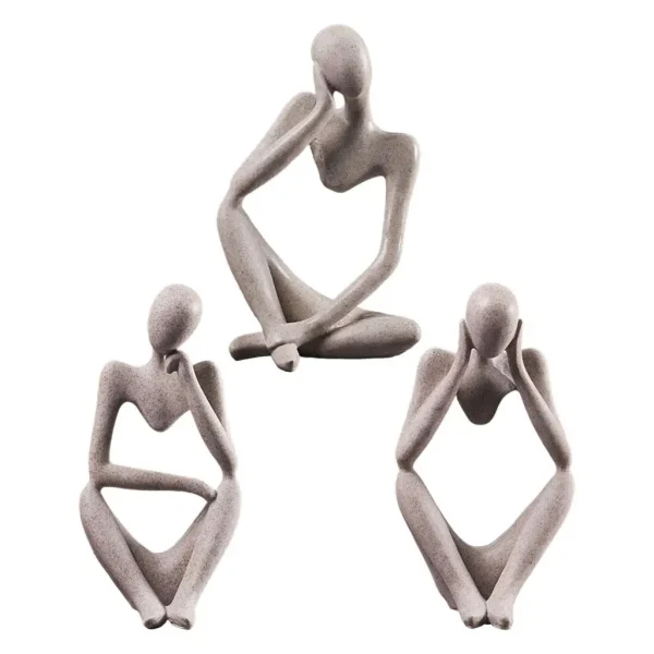 Nordic Abstract Thinker Statue Resin Figurine Office Home Decoration Desktop Decor Handmade Crafts Art Sculpture 1