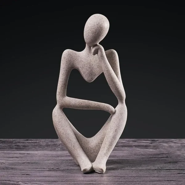 Nordic Abstract Thinker Statue Resin Figurine Office Home Decoration Desktop Decor Handmade Crafts Art Sculpture 2