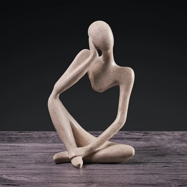 Nordic Abstract Thinker Statue Resin Figurine Office Home Decoration Desktop Decor Handmade Crafts Art Sculpture 3