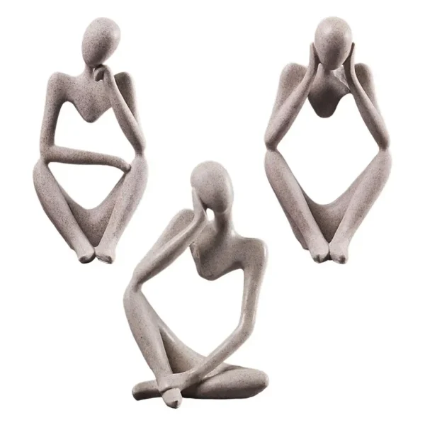 Nordic Abstract Thinker Statue Resin Figurine Office Home Decoration Desktop Decor Handmade Crafts Art Sculpture 5