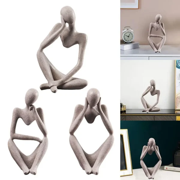 Nordic Abstract Thinker Statue Resin Figurine Office Home Decoration Desktop Decor Handmade Crafts Art Sculpture 6