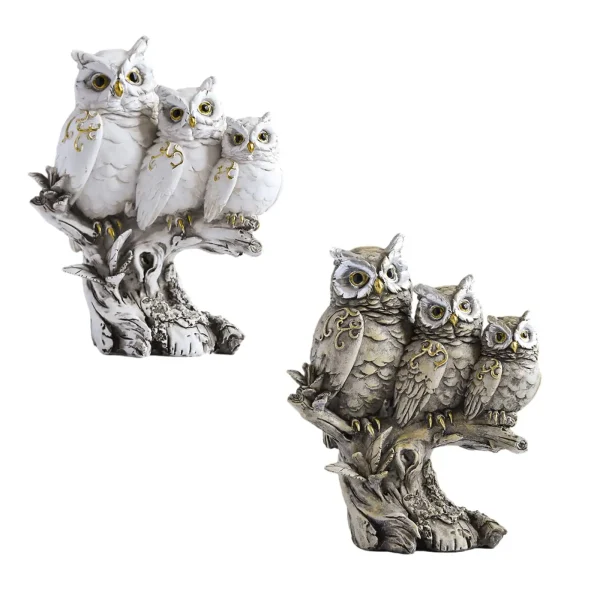 Owl Figurines Creative Tabletop Ornament Owl Sculpture Owl Statue for Office Cabinet Bedroom Living Room Table Centerpiece 1