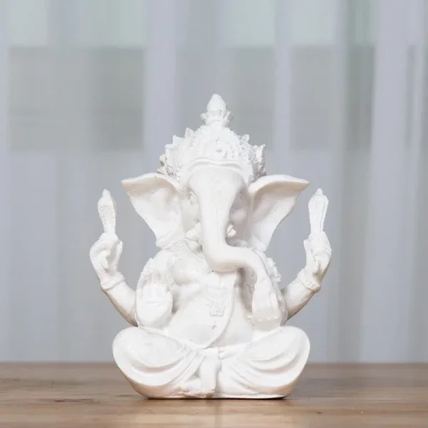 Sandstone Ganesha Buddha Elephant Statue Sculpture Handmade Elephant Figurine Home Decoration Accessories 2