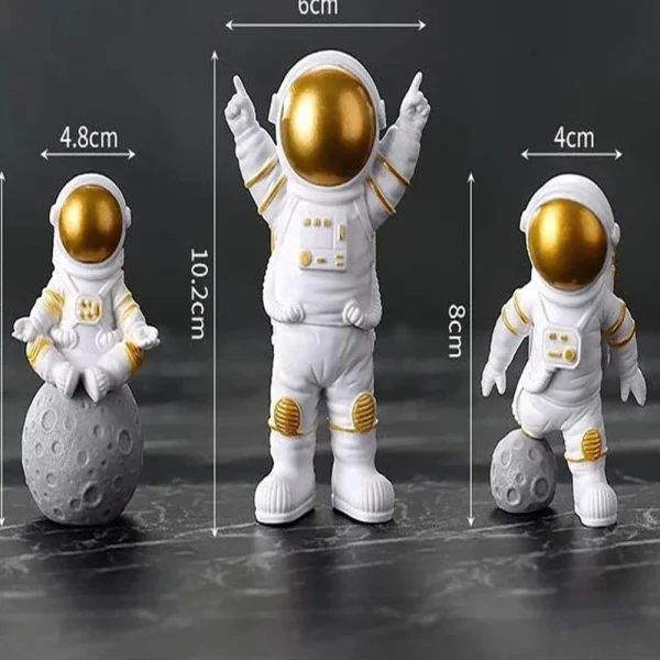 3/4pcs Astronaut Figure Statue Figurine Spaceman Sculpture Educational Toy Desktop Home Decoration Astronaut Model for Kids Gift 6