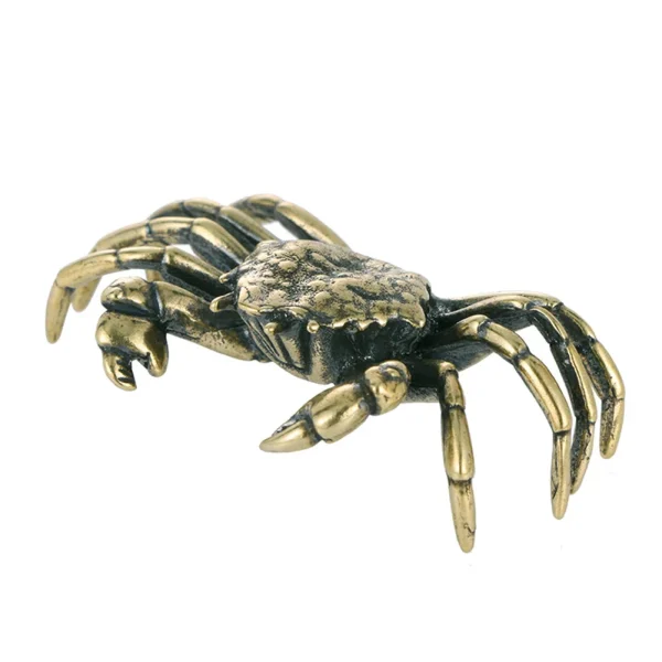 Pure Brass Crab Figurines Mini Animal Statue For Office Desk Living Room Antique Animal Miniature Figurines Home Decor 3