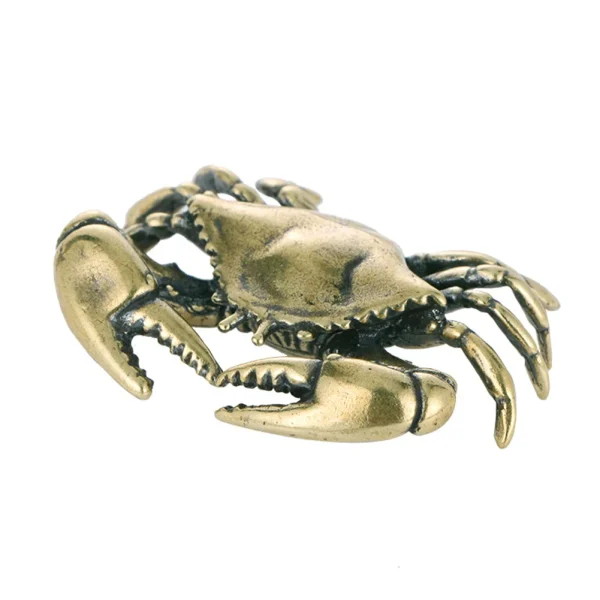 Pure Brass Crab Figurines Mini Animal Statue For Office Desk Living Room Antique Animal Miniature Figurines Home Decor 4