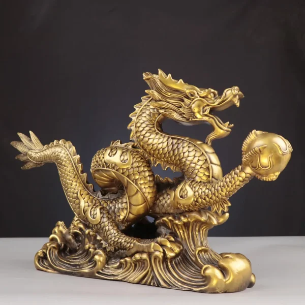Feng Shui Dragon Statue Good Lucky Gifts Tabletop Decor Prosperity Decorative Figurines Sculpture for Indoor Home Decor Office 2