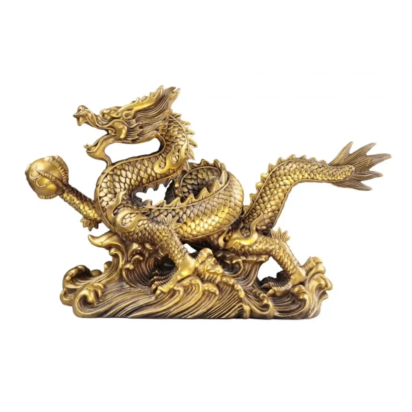 Feng Shui Dragon Statue Good Lucky Gifts Tabletop Decor Prosperity Decorative Figurines Sculpture for Indoor Home Decor Office 6