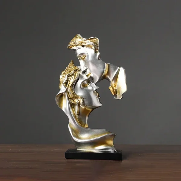 Mini Resin Lovers Statue Figurine Kissing Posture Model Craft Sculpture Ornament Home Decor Desktop Wine Cabinet Decoration 5