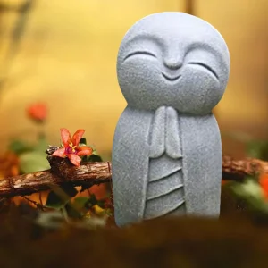 Buddha Statues Cute Little Jizo Buddha Sculpture Figurines Garden Ornaments Jizo Buddhas Japanese Buddha Mini Statue Ksitigarbha 1