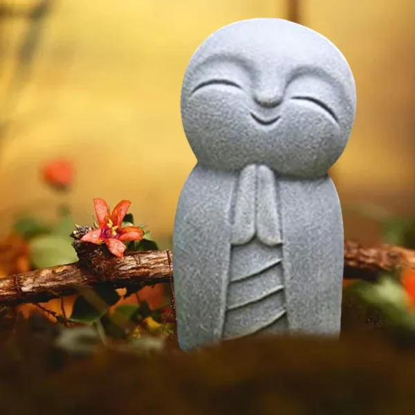 Buddha Statues Cute Little Jizo Buddha Sculpture Figurines Garden Ornaments Jizo Buddhas Japanese Buddha Mini Statue Ksitigarbha 1