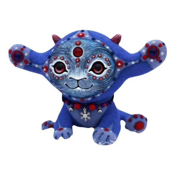 1pc Courtyard Garden Resin Statue Three Eyes Alien Statue Sculpture Fantasyland Creatures Ornaments Home Decor Elf Figurines 5