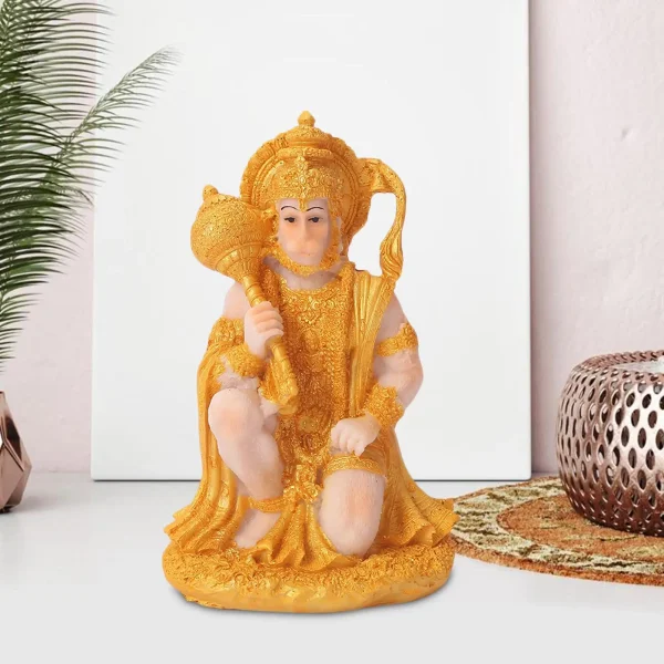 Hindu Monkey God Buddha Statues Hanuman Figurine Handcrafted Sculpture for Tabletop Meditation Temple Meditation Decoration 3