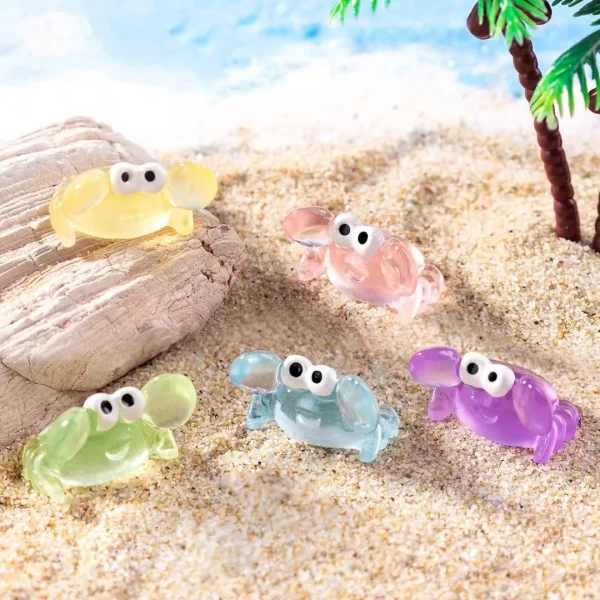 20pcs Mini Crabs Miniature Resin Decoration Fairy Garden Landscape Hobby Accessory Terrarium Figurine DIY Craft Plant Pot 2