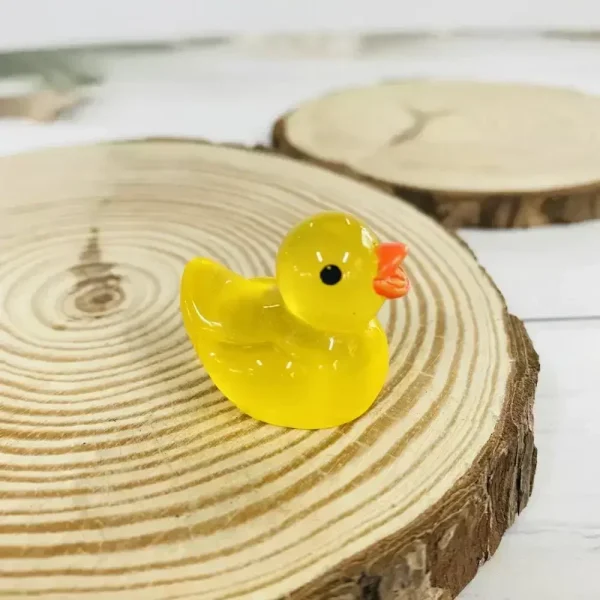 Mini Duck Glow At Night Miniature Figurines Cute Fairy Garden Decoration Luminous Swan Duck Desk Ornaments Dollhouse Crafts DIY 1