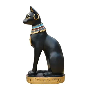 Cat Statue Ornament Egyptian Cat Figurine Statue Decoration Vintage Cat Goddess Statue Home Garden Mini Animal Ornament 1