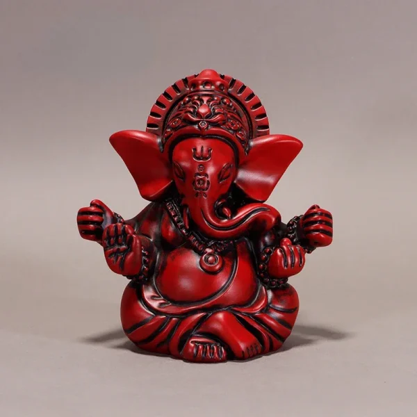 Lord Ganesha Buddha Statue Indian Elephant God Sculptures Gold Ganesh Figurines Ornaments Home Garden Buddha Decoration Statues 1