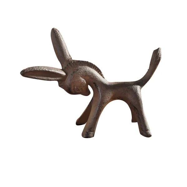 Donkey Animal Figurine Cast Iron Sculpture Collectible Rustic Craft Ornament Donkey Statue for Cabinet Bedroom Birthday Gift 6