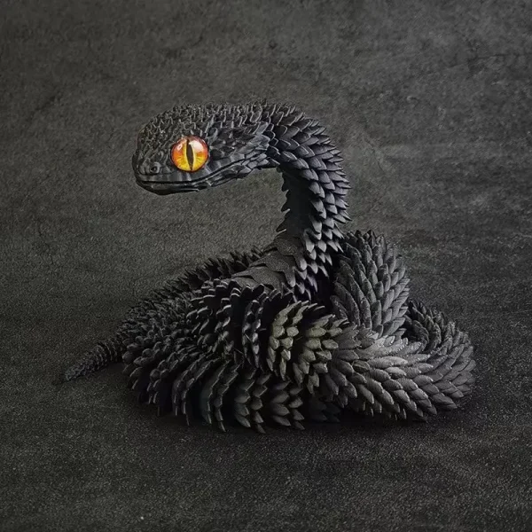 3D Printed Snake Movable Joint Simulation Snake Figurine Creative Home Office Desktop Ornament 2025 New Year Gifts Crafts Gift 5