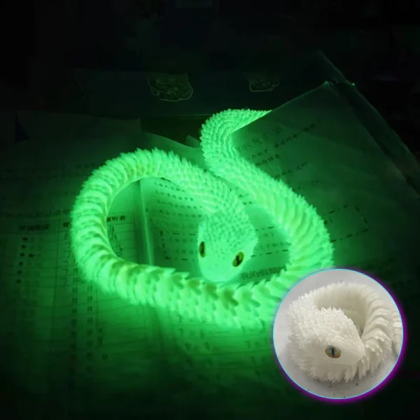 3D Printed Snake Movable Joint Simulation Snake Figurine Creative Home Office Desktop Ornament 2025 New Year Gifts Crafts Gift 6