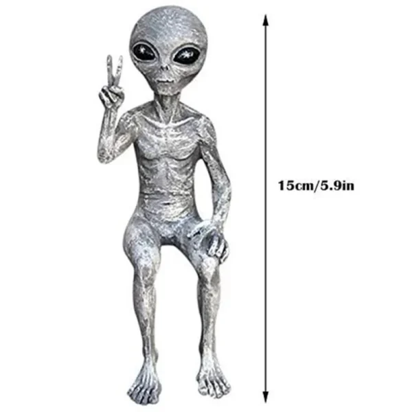 New Outer Space Alien Accessories Statue Martians Garden Figurine Set For Home Indoor Outdoor Decoration Courtyard Ornaments 6
